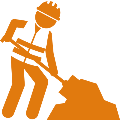 woker mixing cement icon